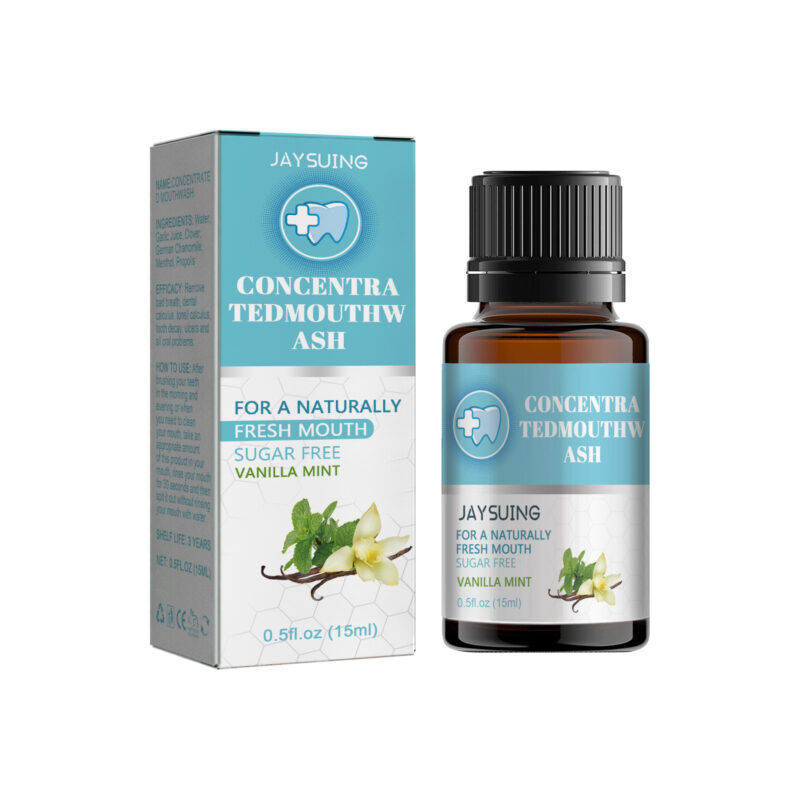 Natural Oral Care Mouthwash for Fresh Breath Support and Stain Reduction