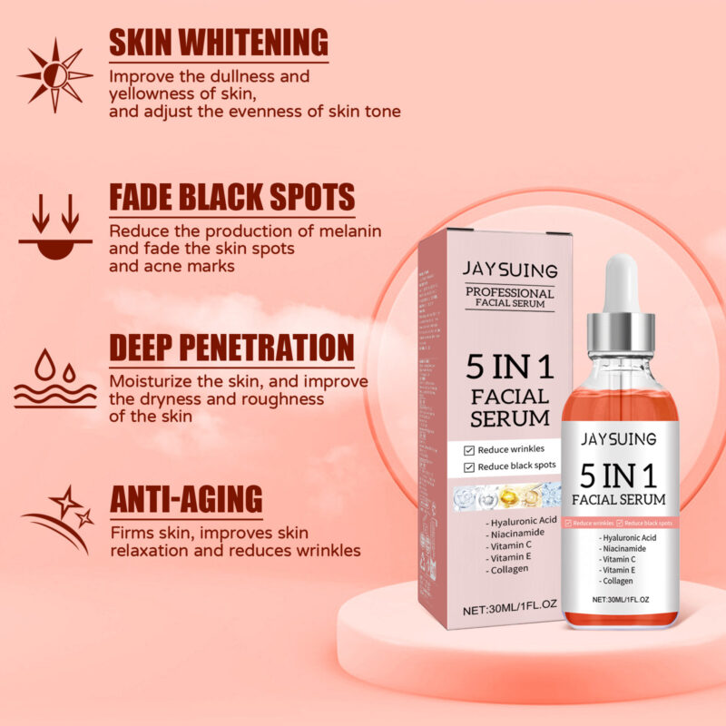 5-in-1 Face Serum: Moisturizing, Firming, Brightening Acne Spots - Image 4