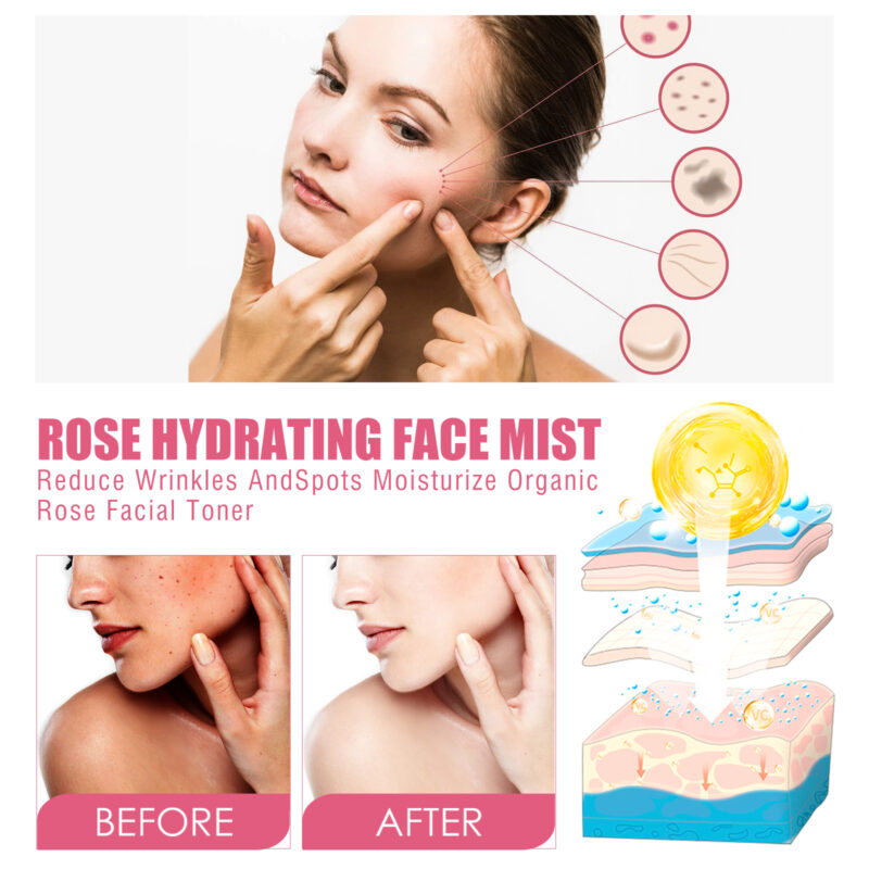 Rose Hydrating Toner - Refreshing Oil-Control & Brightening - Image 3