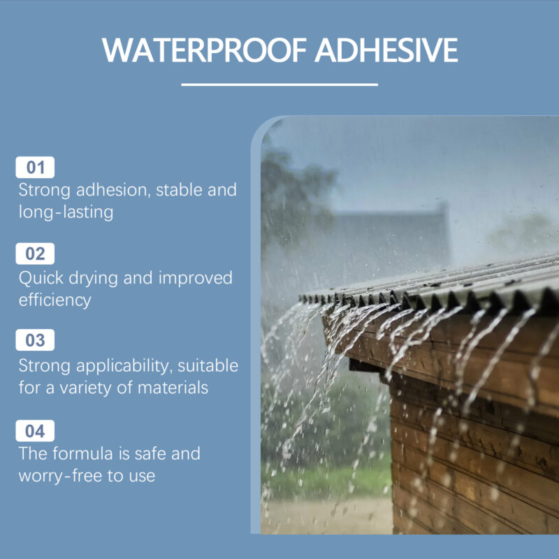 Transparent Waterproof Adhesive for Exterior Wall and Roof Tile Repair - Fast Drying - Image 4