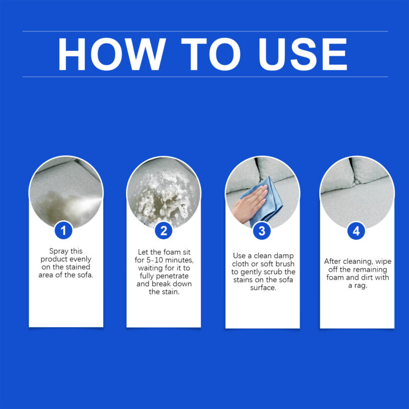 Fabric Sofa Foam Cleaner - Curtain Mattress Stain Remover - Image 6