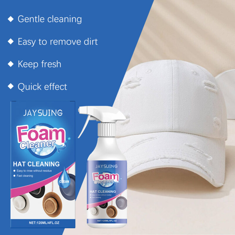Hat Foam Cleaner - Dry Cleaning Spray for Stain and Odor Removal - Image 3