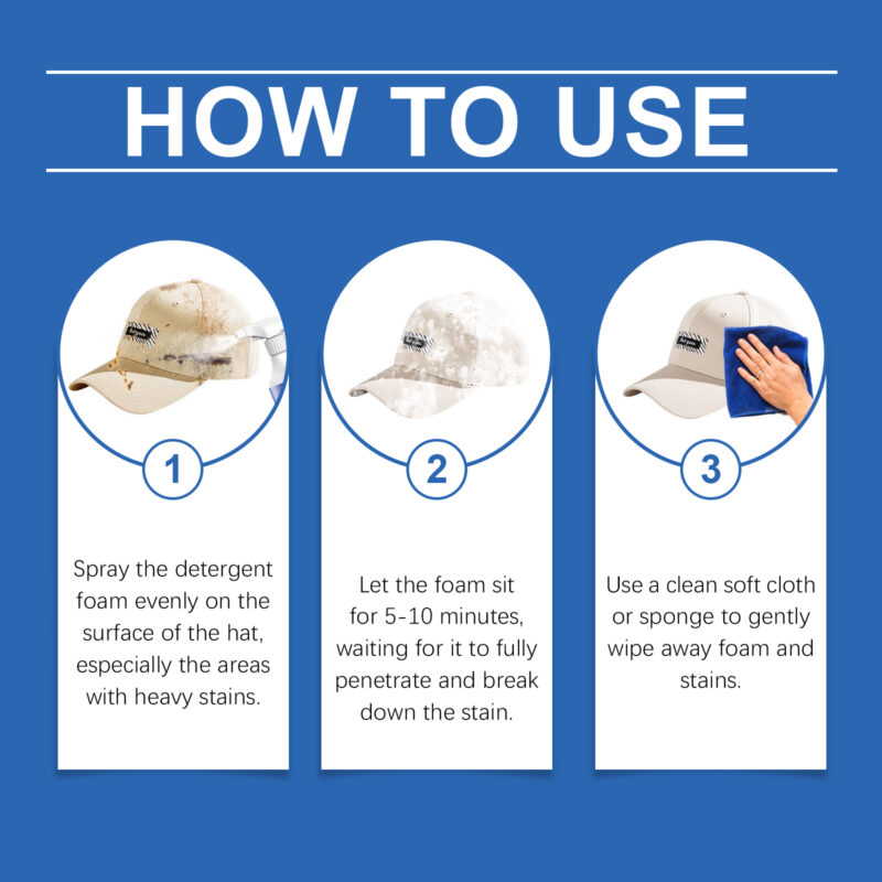 Hat Foam Cleaner - Dry Cleaning Spray for Stain and Odor Removal - Image 6