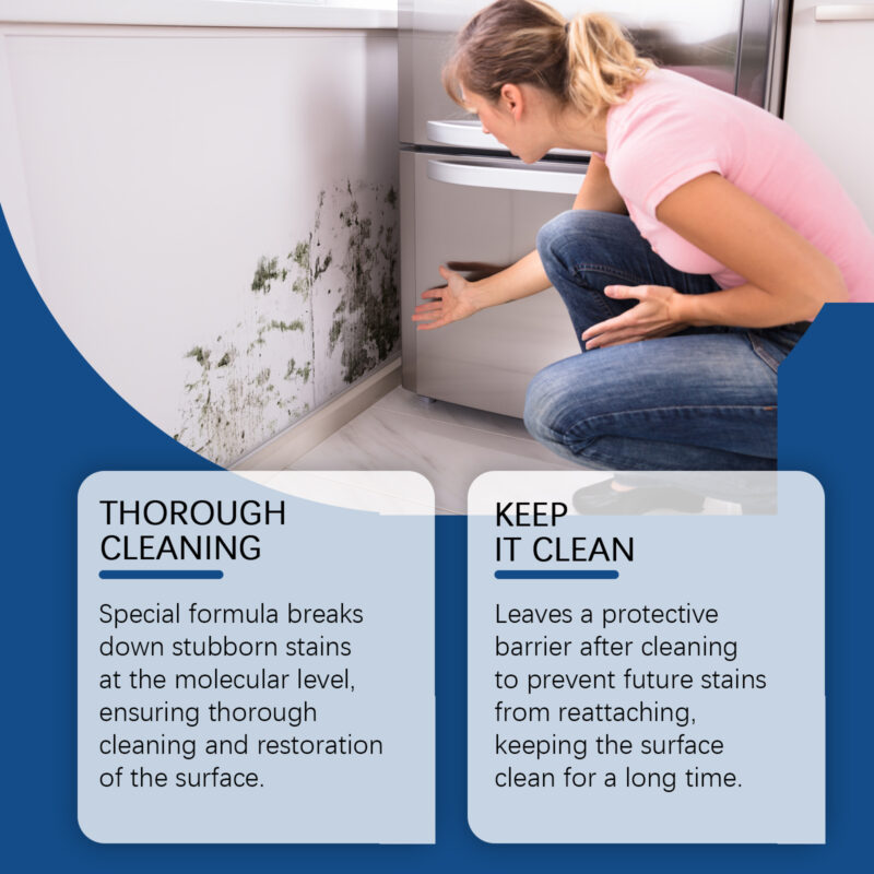 Mildew & Wall Odor Foam Cleaner Spray - Natural Cleaning Formula - Image 4
