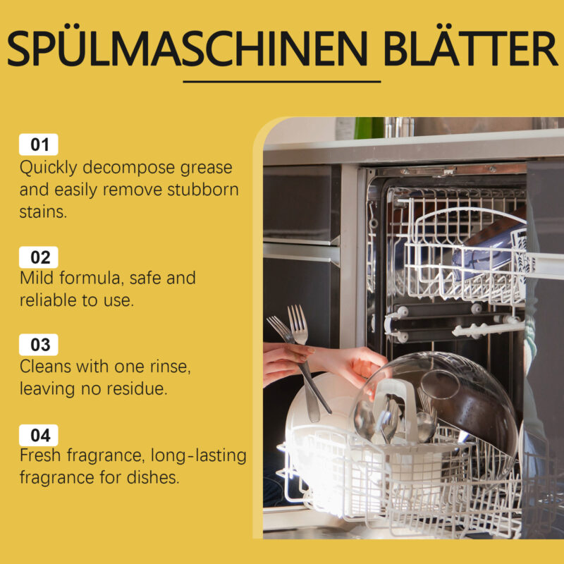 Gentle Dishwasher Tablets for Cutlery & Dishes - Oil Removing Clean - Image 3