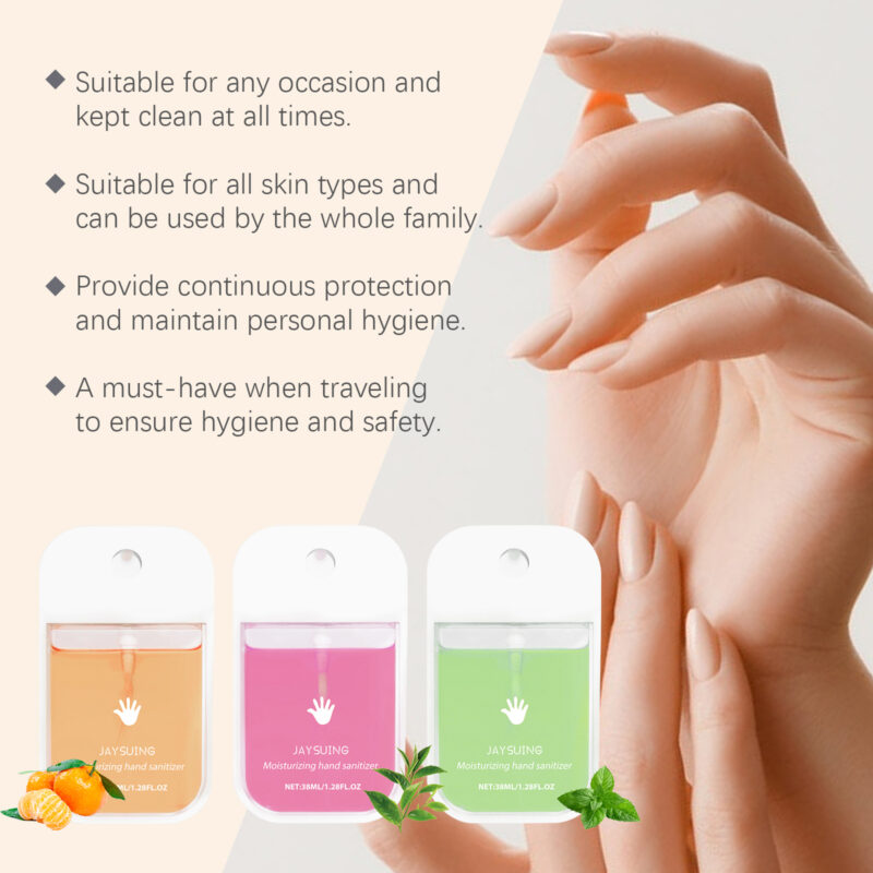 Natural Portable Hand Sanitizer Spray with Aloe Vera - Travel-Friendly Gentle Clean - Image 4