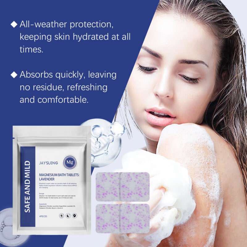 Lavender Magnesium Bath Tablets: Moisturize, Refresh, Nourish Skin - Image 3