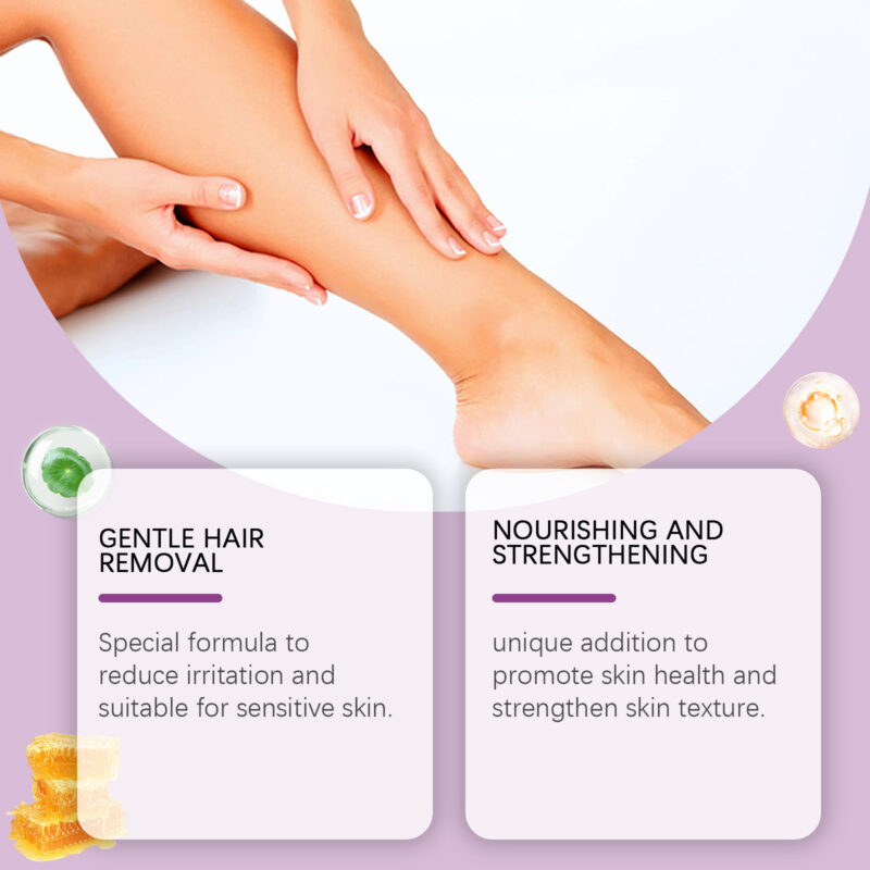 Gentle Body Hair Removal Cream, Smooth Skin-Friendly Care for Hands & Legs - Image 3