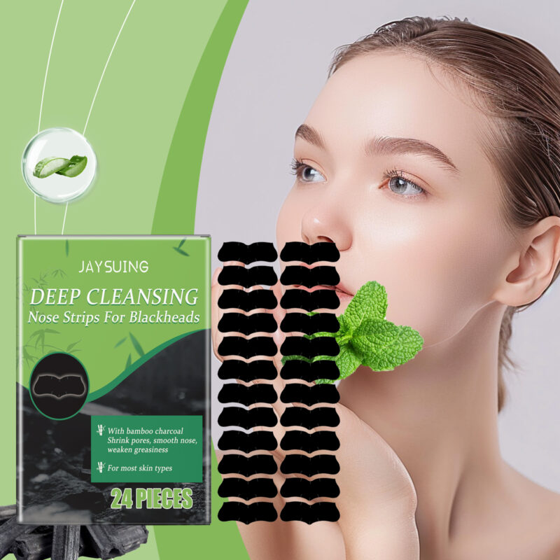 Natural Charcoal Blackhead Pore Patch - Cleanses Blackheads, Smoothes Pores - Image 2
