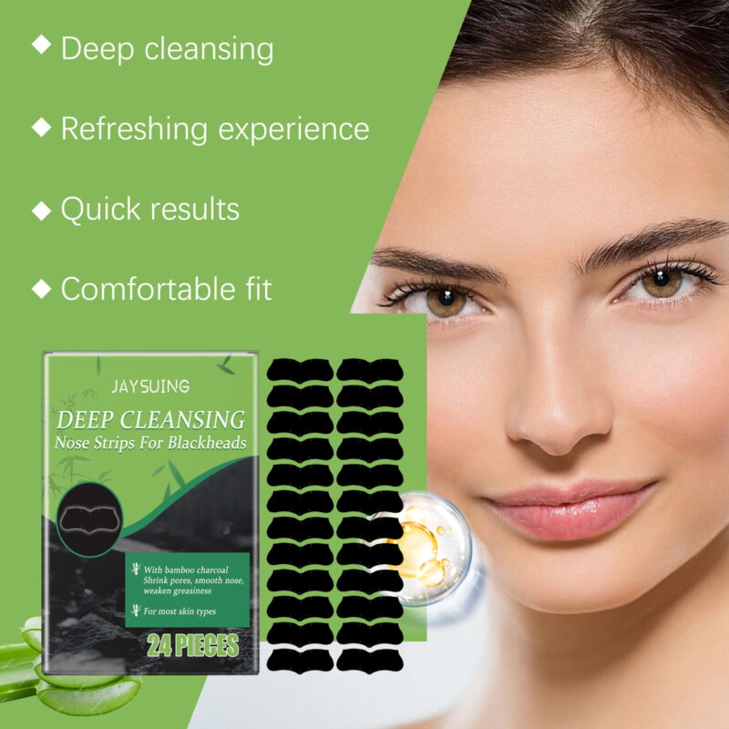 Natural Charcoal Blackhead Pore Patch - Cleanses Blackheads, Smoothes Pores - Image 4