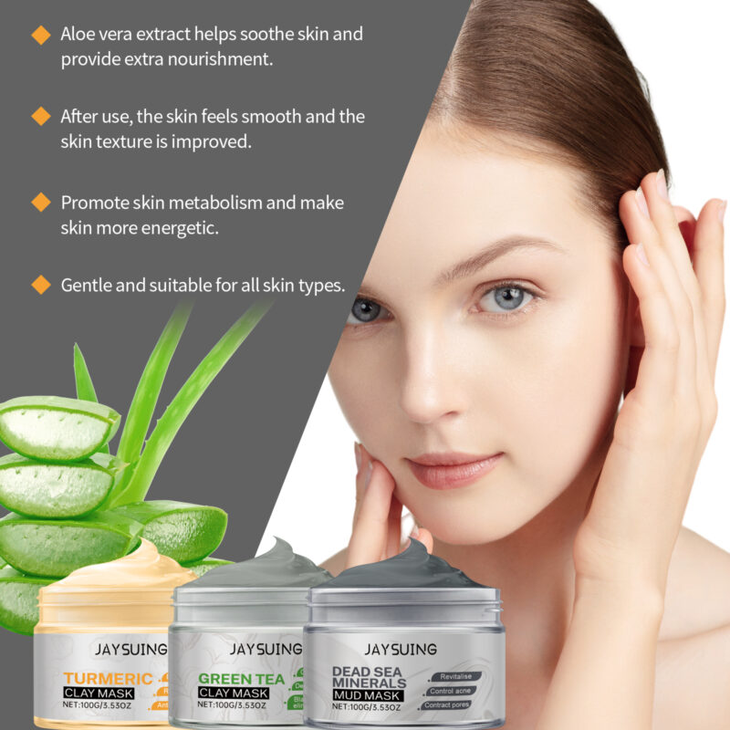 Facial Mud Mask for Moisturizing, Oil Control and Skin Texture Improvement - Image 3