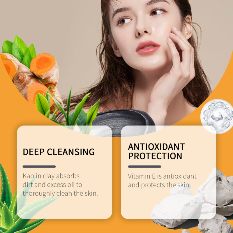 Facial Mud Mask for Moisturizing, Oil Control and Skin Texture Improvement - Image 4