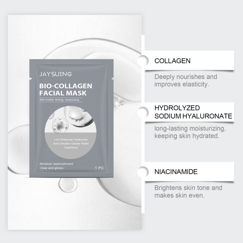 Collagen Hydrating Mask - Moisturizes, Brightens, Improves Elasticity - Image 3