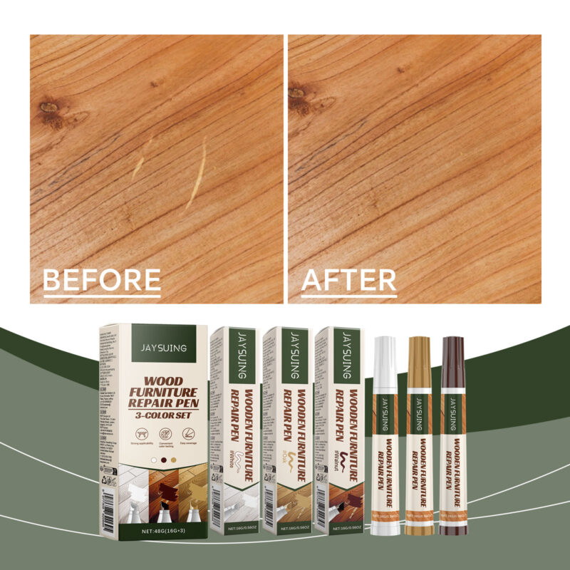 Wooden Furniture Repair Pen Kit (3-Piece) - Scratch Repair & Color Retouching - Image 2