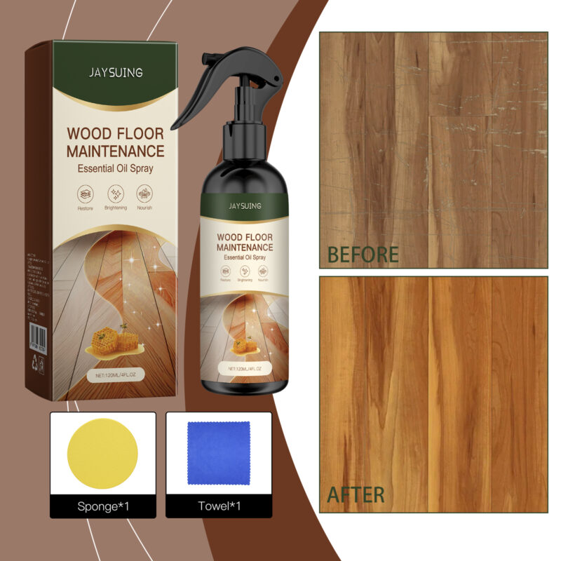 Natural Wood Floor Essential Oil Spray - Moisturizes & Cleans - Image 2
