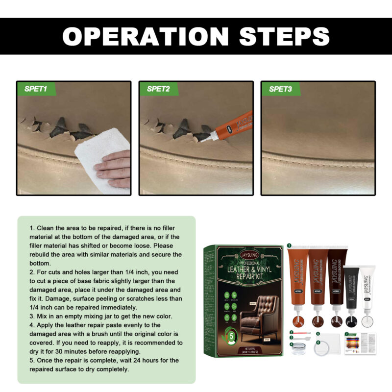 Leather Restoration Kit for Sofa, Bags & Anti-Cracking Care - Image 6
