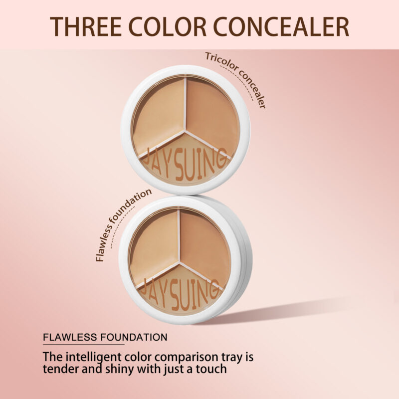 Three-Color Concealer | Natural Coverage for Blemishes, Spots, Dark Circles | Non-Powdery Fresh Finish - Image 5