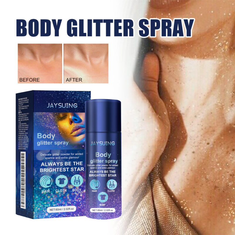 Party Glitter Highlighter Spray - Shimmer Spray for Body & Hair - Image 2