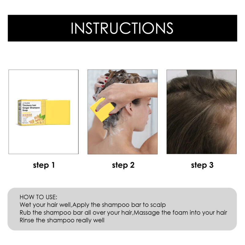 Ginger Hair Soap Bar - Moisturizing Scalp & Hair Care for Healthy Hair - Image 6