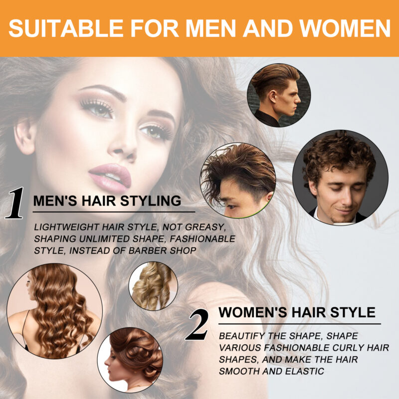 Curly Hair Styling Cream - Moisturizing, Fluffy Curls with Frizz Control & Shine - Image 4