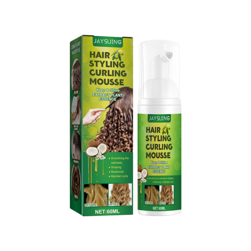 Fluffy Curl Styling Mousse, Anti-Frizz Moisturizing Foam for Curly Hair - Image 2