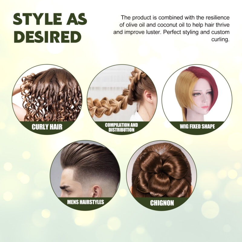 Fluffy Curl Styling Mousse, Anti-Frizz Moisturizing Foam for Curly Hair - Image 3