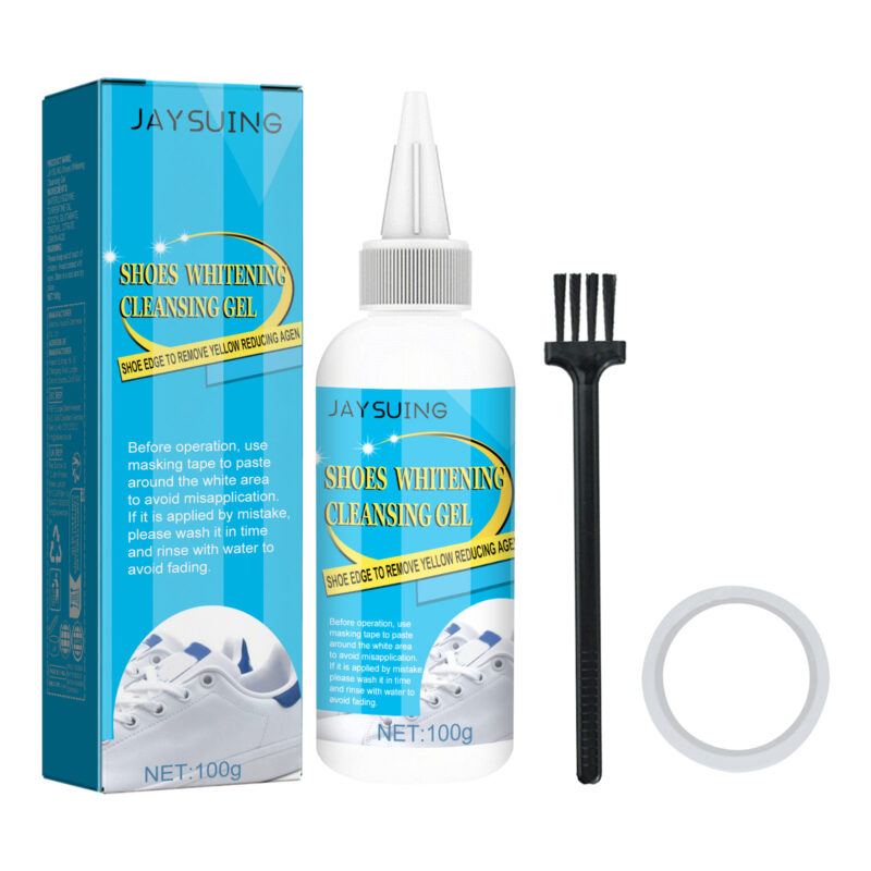 White Shoe Cleaner for Stain Removal and Brightening Oxidized Yellowing Shoes