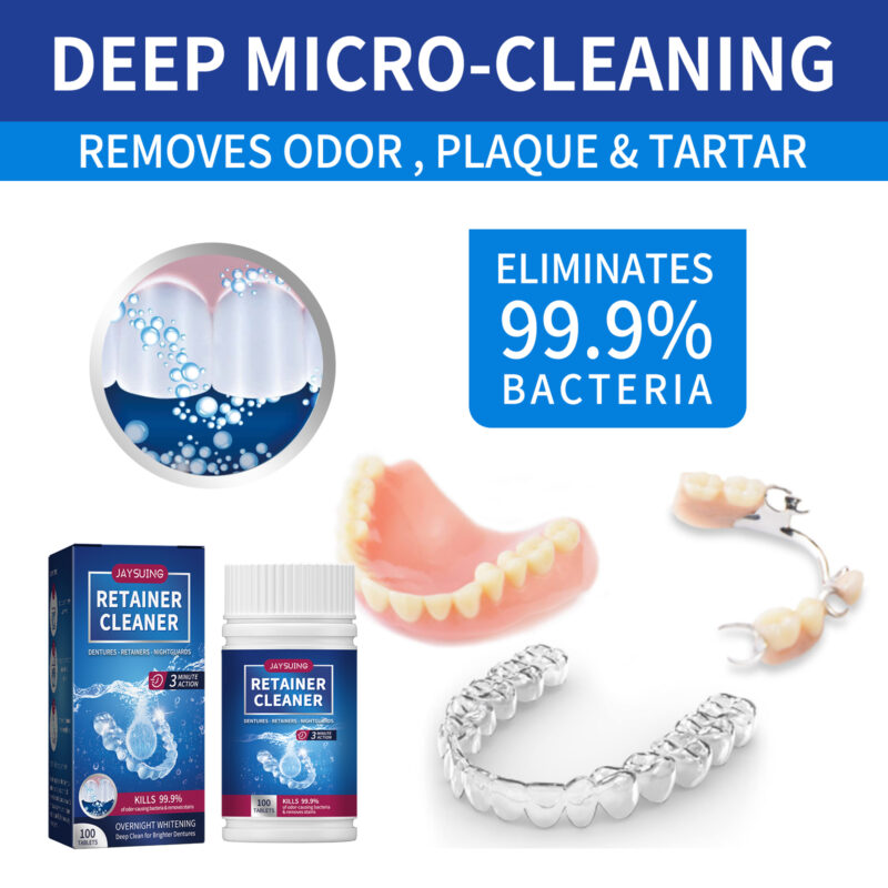 Denture Cleaning Tablets for Fresh Breath, Stain & Plaque Removal - Image 3