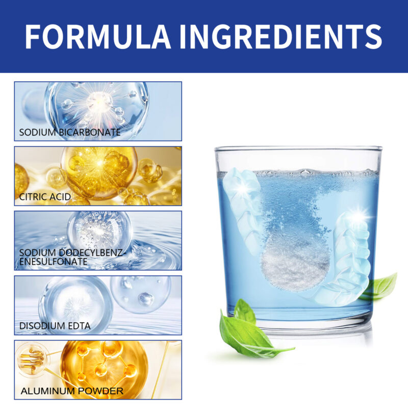 Denture Cleaning Tablets for Fresh Breath, Stain & Plaque Removal - Image 5
