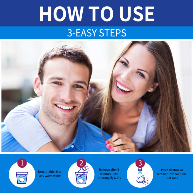 Denture Cleaning Tablets for Fresh Breath, Stain & Plaque Removal - Image 6