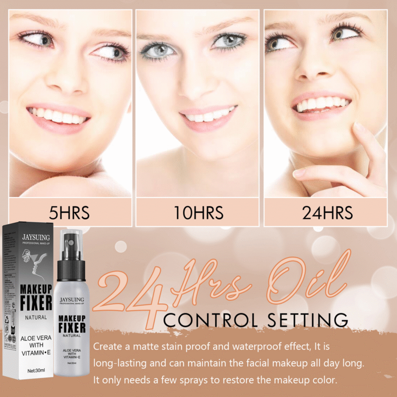 Waterproof Setting Spray with Refreshing Mist - Non-Peeling Formula - Image 4