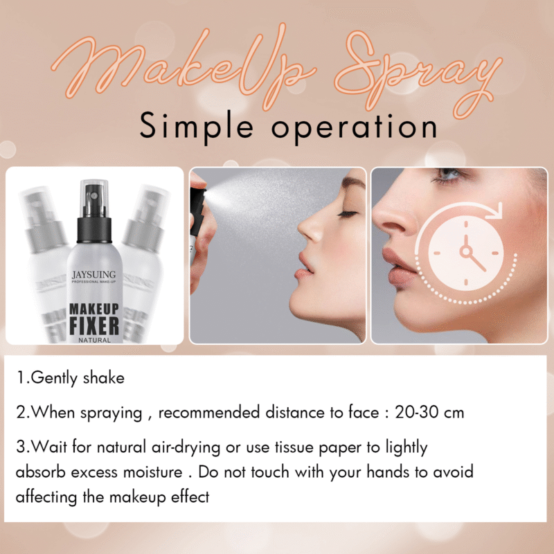 Waterproof Setting Spray with Refreshing Mist - Non-Peeling Formula - Image 5