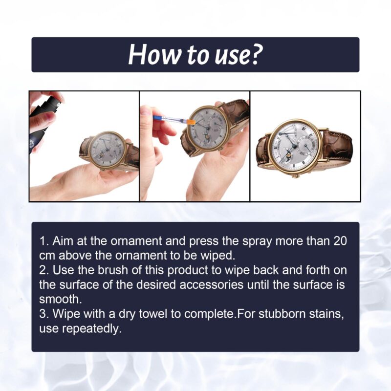 Jewelry Cleaner 30ml - Rust & Dirt Remover for Gold Watches, Diamond Rings, Daily Care Spray - Image 5