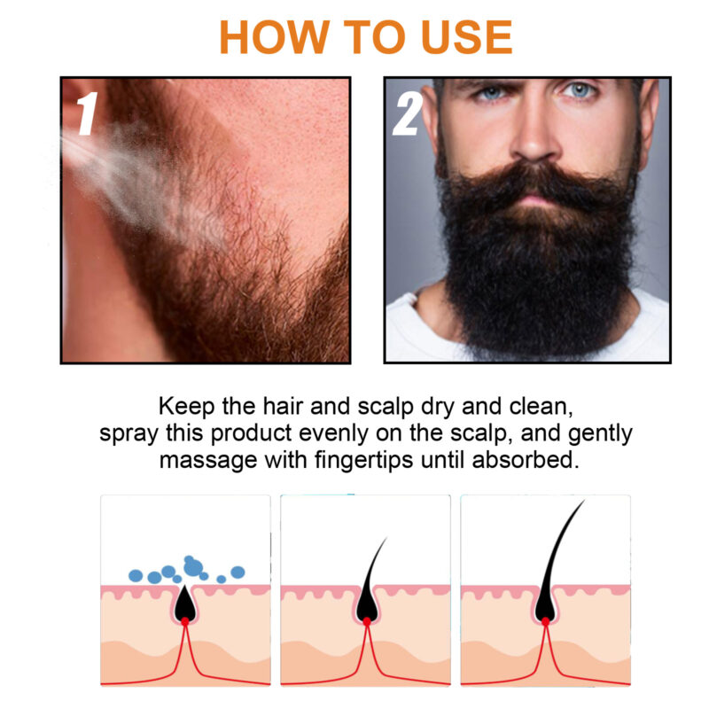 Men's Hair & Beard Nourishing Strengthening Spray - Image 6