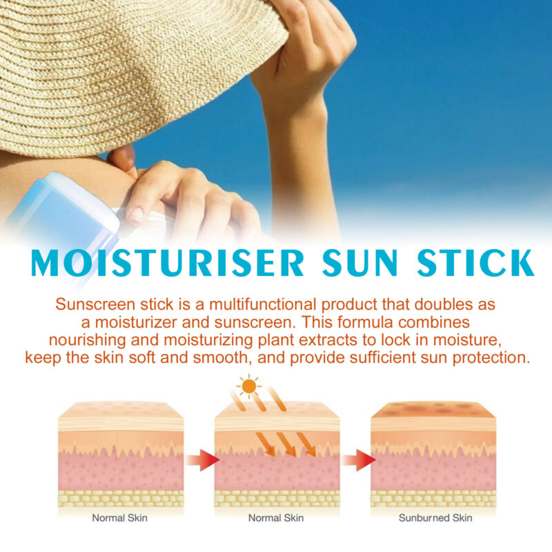Moisturizing Sun Protection Stick - Waterproof Hydrating SPF On-the-Go - Image 3