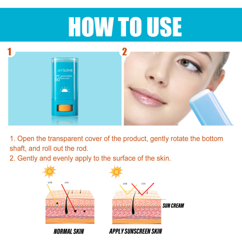 Moisturizing Sun Protection Stick - Waterproof Hydrating SPF On-the-Go - Image 6