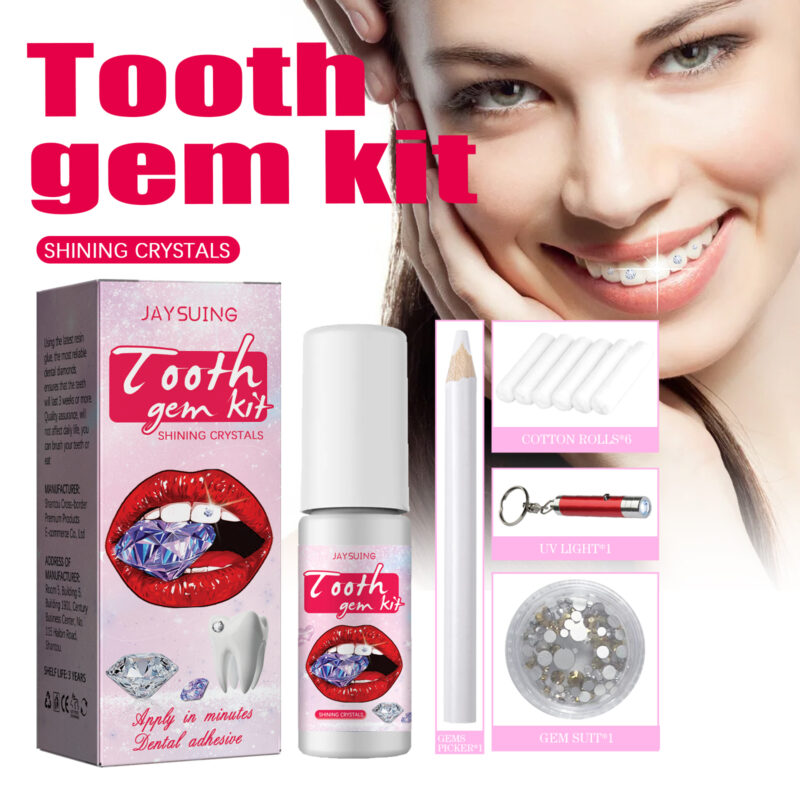 Tooth Gem Kit | Crystal Dental Gems for Easy DIY Application & Removal - Image 2