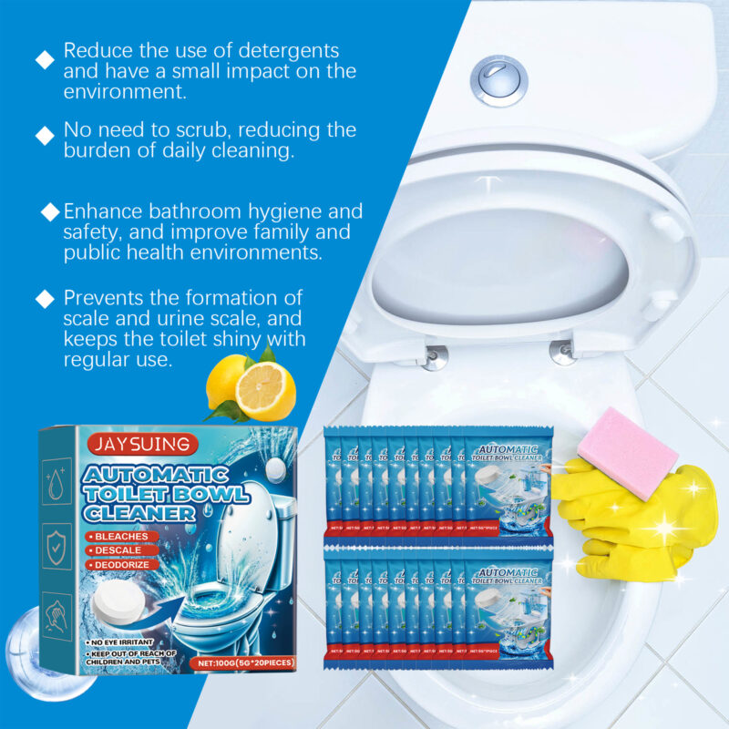 Toilet Cleaning Effervescent Tablets – Easy Descaling, Deodorizing Daily Care - Image 3
