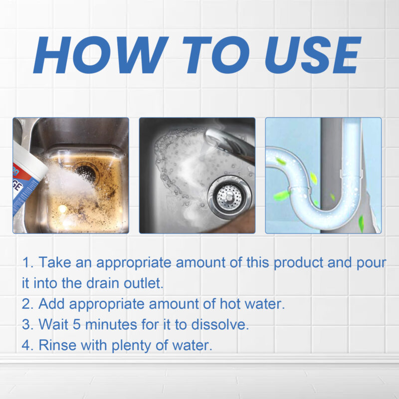 Pipe Cleaner Drain Unclogger & Natural Deodorizer for Kitchen Bathroom - Image 5