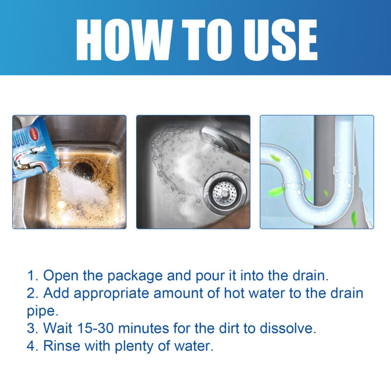 Natural Drain Cleaner Powder for Toilet & Kitchen - Deodorizing Pipe Maintenance - Image 5