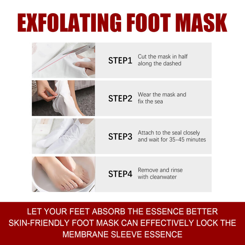 Exfoliating Foot Mask for Softening Calluses & Dead Skin Removal - Image 6