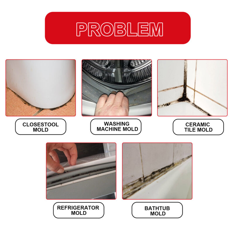 Mildew Removal Gel Cleaner | Kitchen Bathroom Tile Mold Stain Cleaner - Image 4