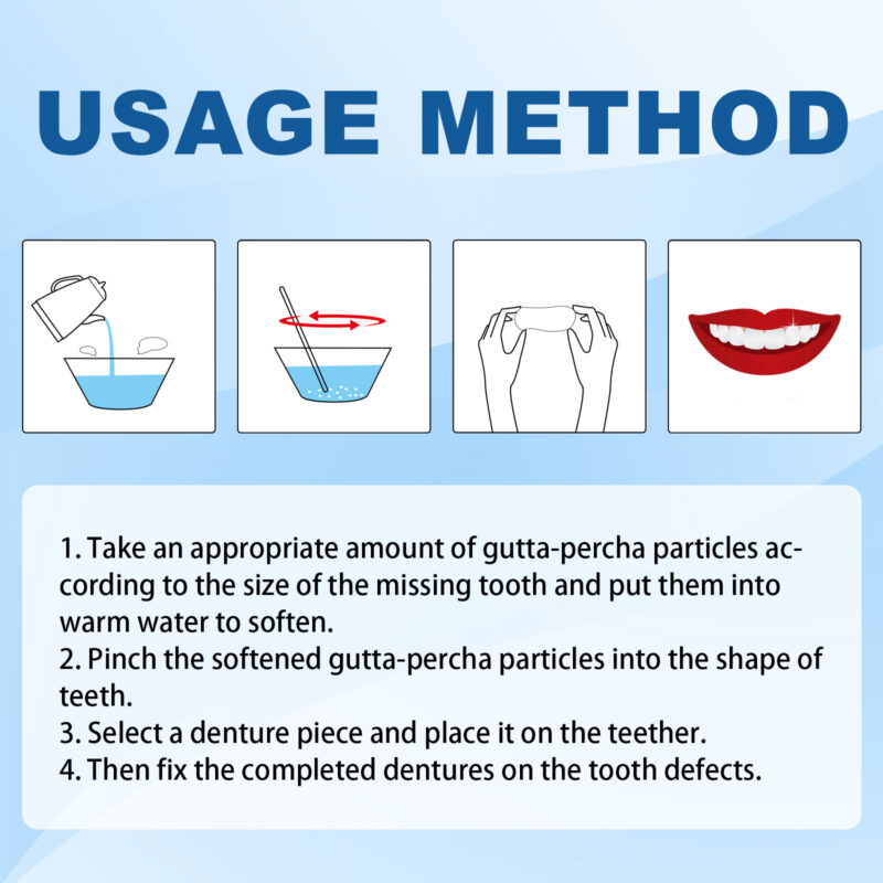Moldable Tooth Repair Kit | Temporary Filling for Dentures & Cosmetic Use - Image 6