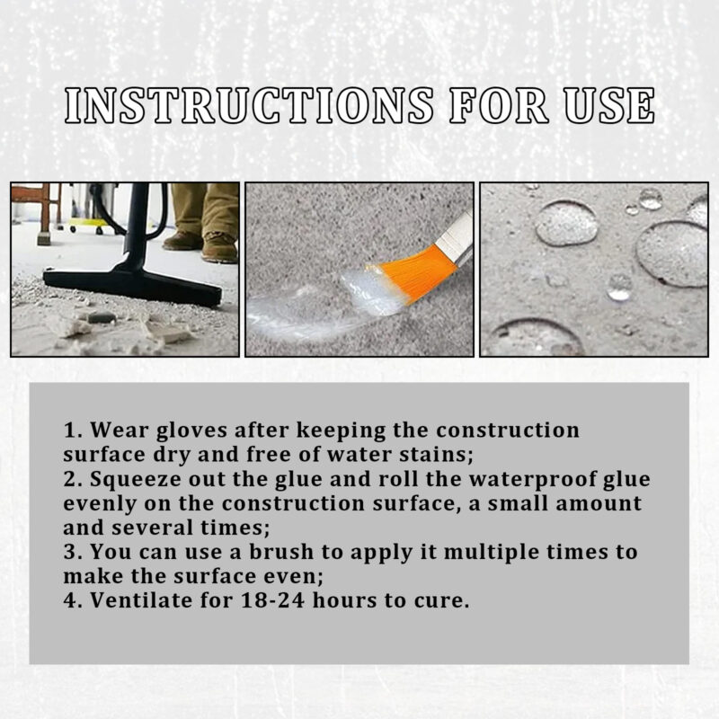 Waterproof Glue for Home Exterior Repair - Roller Brush Sealant - Image 6