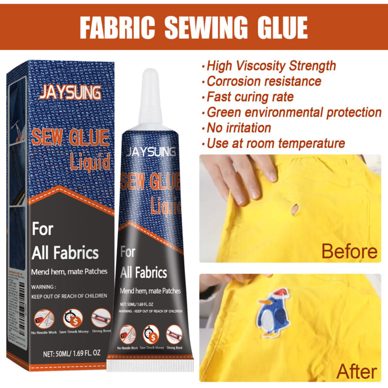 Quick-Bond Fabric Sewing Glue for Sofa, Cushion & Clothing Repairs - Image 4