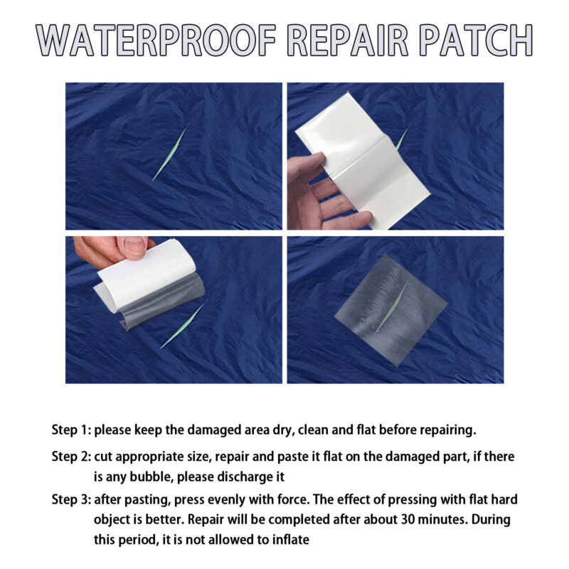 30-Piece PET Self-Adhesive Waterproof Repair Tape for Air Beds, Tents & Inflatables - Image 5
