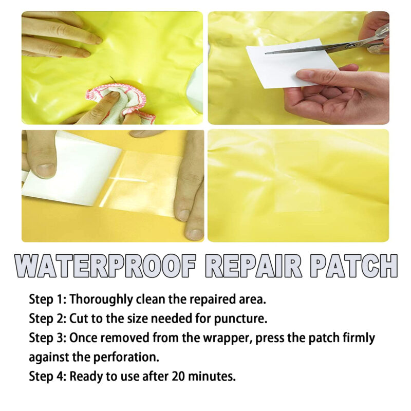 10pcs PET Self-Adhesive Waterproof Repair Tape for Air Beds & Inflatable Gear - Image 5