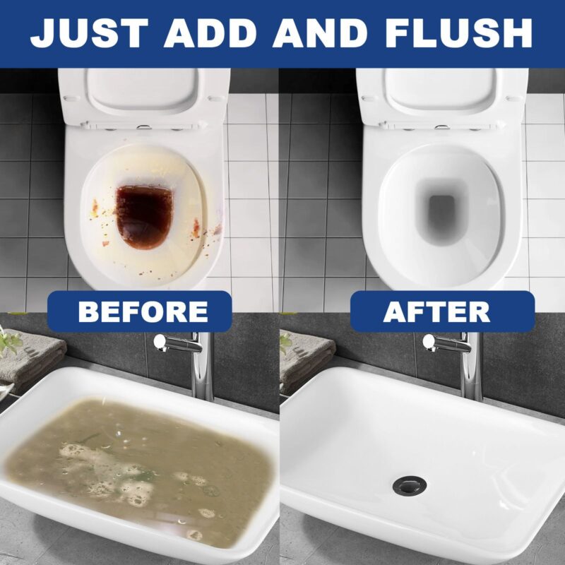 Pipe Drain Cleaner Powder: Kitchen & Bathroom Unclogger, Deodorizer - Image 4
