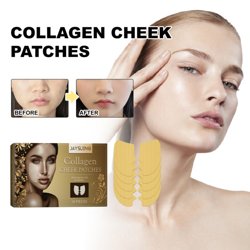 Collagen Cheek Patches with Hyaluronic Acid & Vitamin E for Smoothing Fine Lines - Image 2