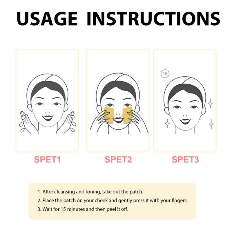 Collagen Cheek Patches with Hyaluronic Acid & Vitamin E for Smoothing Fine Lines - Image 6